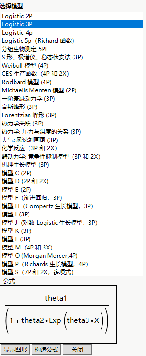 Nonlinear Model Library Dialog