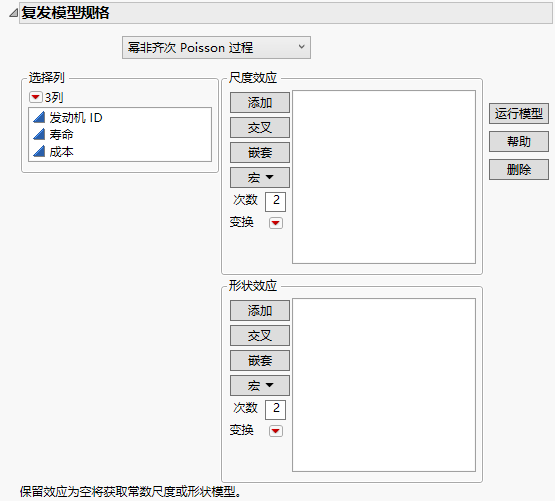 Recurrence Model Specification