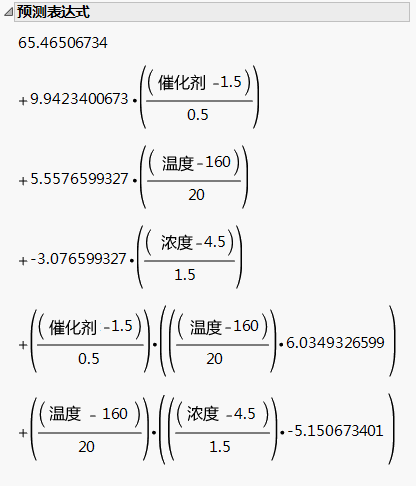 Prediction Expression for Reduced Model