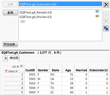 Table Snapshot Tab