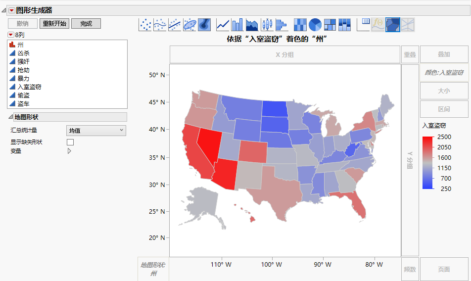 Example of Burglary by State