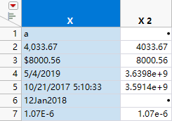 Parsed Numbers