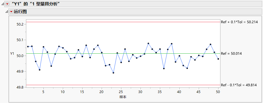 Example of a Type 1 Gauge Analysis